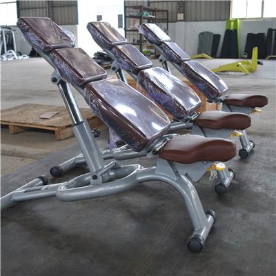 供应健身房可调式哑铃训练凳自由力量训练凳健身器材厂家直销
