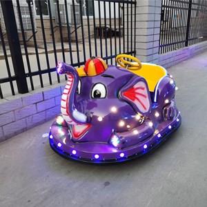 广场儿童新款电动发光闪灯玩具车大象碰碰车游乐设备