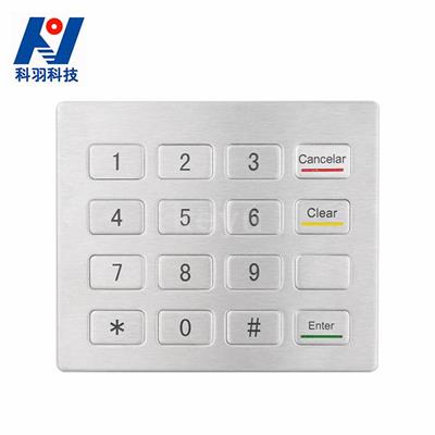 适用于金融设备防水防尘金属数字键盘KY-2116R