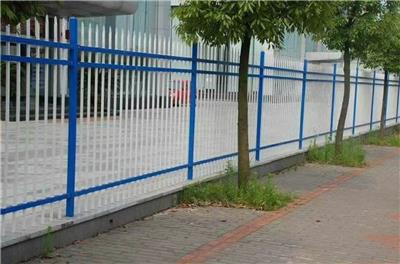 ”锌钢铁艺”“阳台围墙护栏“厂区庭院围栏“工地蓝白色隔离栏杆