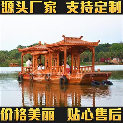 莲花山风景区荷载50人的水上餐饮木船楚歌制造