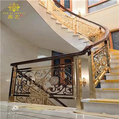 扶手护栏 北京欧式旋转铜楼梯扶手设计 艺术品