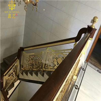 北京罗马风格旋转楼梯上门安装-铝艺浮雕楼梯护栏-服务至上