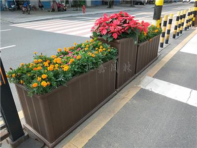 铝合金组合花箱定制长方道路隔离公园广场护栏花箱**写字楼绿化花箱