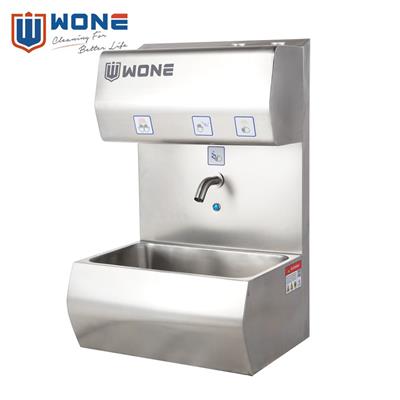 WONE沃安洗手烘干消毒机PHW-F3 多功能洗手机 不锈钢洗手池