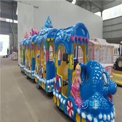 新型儿童广场游乐设备 无轨电动小火车 智宝乐推荐新颖海洋小火车