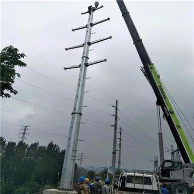 淮南市16米钢管塔双回路90度转角钢管塔