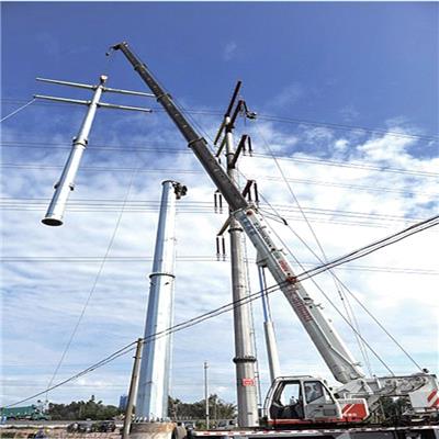 线路改造电力钢杆 架空线35kv钢杆基础 霸州兴鼎