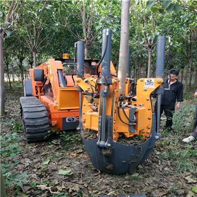 常青移动式挖树机 多功能苗木移树机 四瓣式挖树机