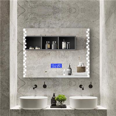 智能蓝牙音响浴室镜子带灯led浴室镜触摸开关亚马逊浴室镜定制