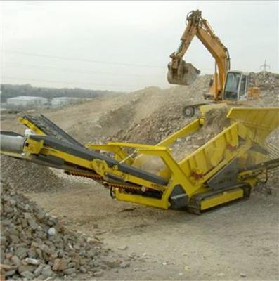 鄂破建筑垃圾移动破碎车 箱式破碎机移动破碎站 可移动石料生产线
