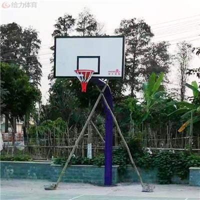 珠海篮球架厂家给力体育 室外Q235圆管普通篮球架采购看这里