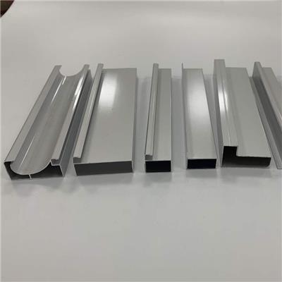 广西 橱柜门铝材 隐框晶钢门 大小边拉手铝材免开孔型材