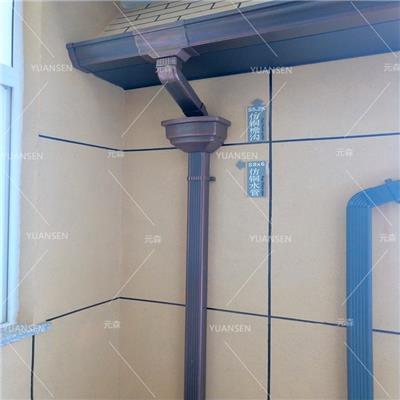 威海市铝合金雨水管彩铝方形管室外雨水管道屋面落水管