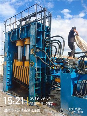 河南圣博自动化流水线Q91再生资源废钢龙门式剪切机