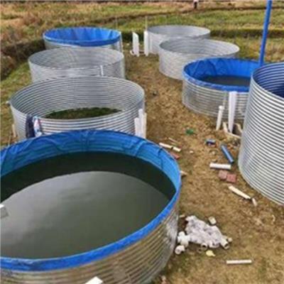 镀锌板支架水产养殖池帆布池 刀刮布帆布水池灌溉蓄水池