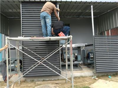 白色空调格栅 防雨保温百叶窗 铝合金百叶窗空调罩安装