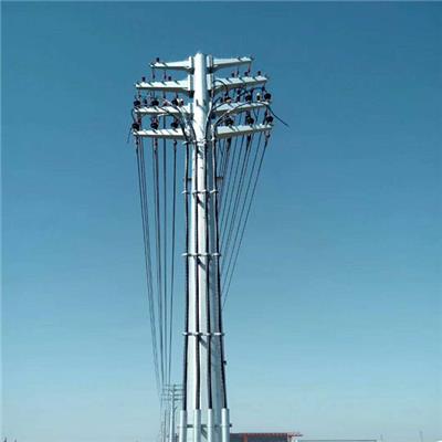 供应承力钢杆塔价格 电力输电塔定制 输电钢管塔