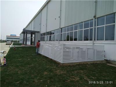 成品空调格栅 安庆电厂防雨百叶窗 铝合金百叶窗空调罩安装