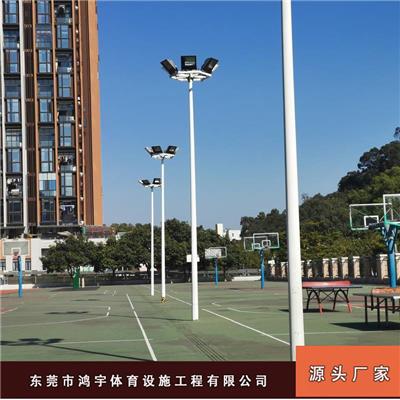湖南凤凰县灯光篮球场安装方案 湘西某小区篮球场灯柱6米6套