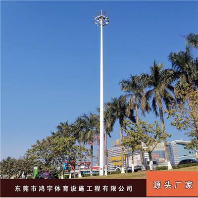 10米一拖五足球场锥形灯柱 衡阳市中学标准篮球场灯杆安装高度