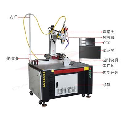 石家庄可定制多轴焊接机规格 200W模具激光焊接机 大粤激光焊接机