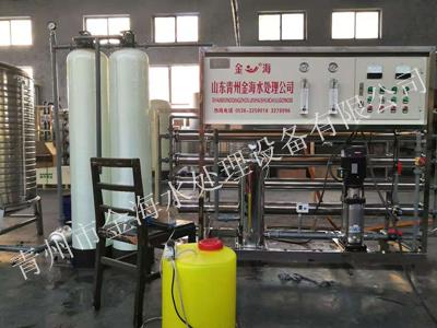 青州金海0.5T/h双级RO反渗透水处理设备大型商用工业医用原水纯净水设备