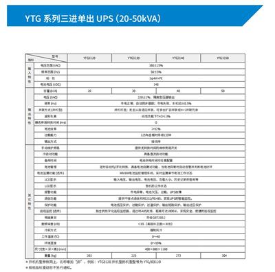 YTR1103L-J 2400W 科华不间断电源UPS