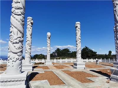 石龙柱雕刻 泰州石雕文化柱生产厂家