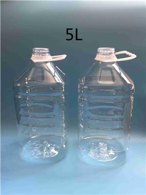 定制PET透明食品级塑料壶5L家用食用油壶白酒塑料瓶厂家