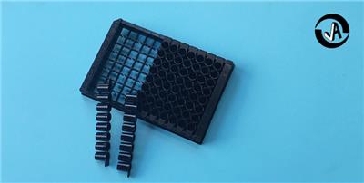 J09605百千生物全黑96孔可拆酶标板8孔黑色酶标条酶标仪通用荧光检测微孔板生产厂家现货黑色不透明酶标板全黑酶标板