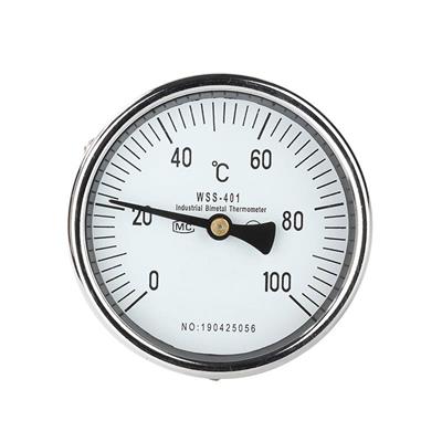 双金属温度计WSS-401/411/501/511/481 工业锅炉管道指针温度表