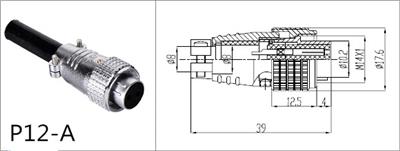 重强P12-4AB连接器maojwei航空插头