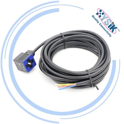 供应OMAL A型带LED灯注塑带线电缆连接器，赫尔斯曼圆形工业连接器