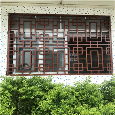 铝合金方管焊接花格 木纹铝屏风 广东铝窗花价格