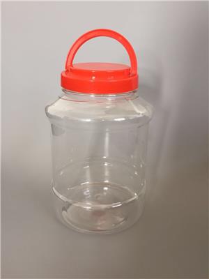 2L宽口瓶子PET透明塑料壶包装容器带提手盖生产厂家