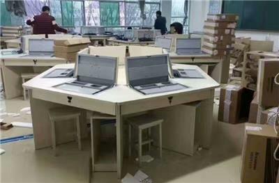 河南六角电脑桌+培训桌厂家——屏风隔断家具