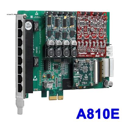 电话模拟语音卡A810E A810P Asterisk卡8路语音卡FXS模块化FXO-400 PCI接口支持Issabel FreePBX包邮