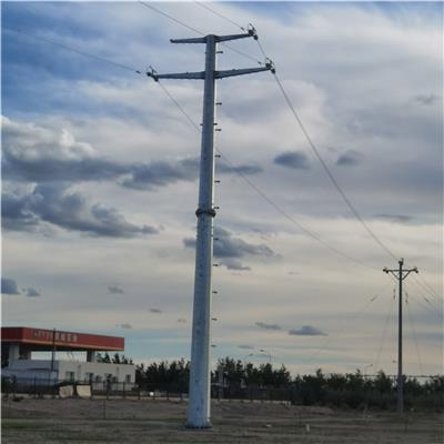 益明出售110KV钢管电线杆 钢杆塔价格 电力杆图纸定制