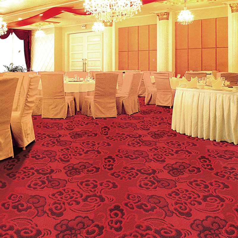 1公分厚武术馆宴会厅接待室VIP室簇绒满铺弯头纱地毯