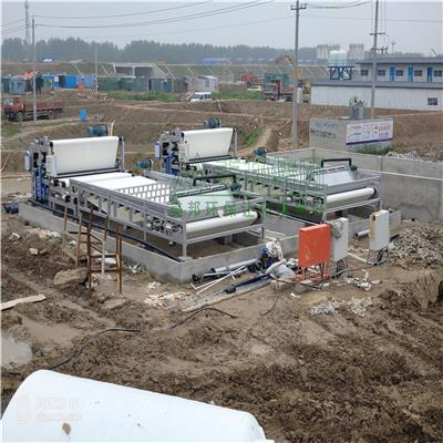 武汉河道清淤污泥压干机操作方法 河道淤泥脱水机 达到环保排放标准