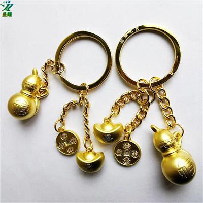 钥匙扣厂家钥匙链定制汽车用挂件饰品金属铜葫芦钥匙扣 创意钥匙扣定做