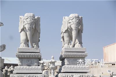 惠安石雕、石雕大象造型、汉白玉大象 惠安石雕杰源