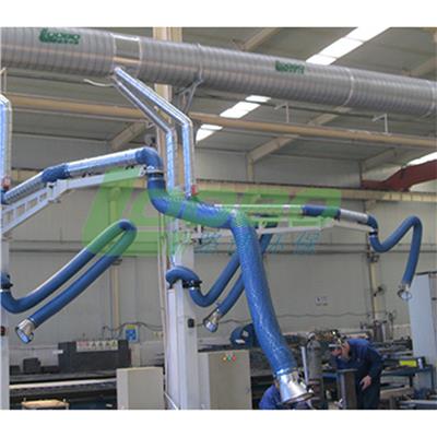 路博加长延伸吸气臂可与风机和中央净化系统的吸气管道连接