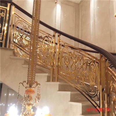 中国香港欧式别墅铜楼梯特点款式