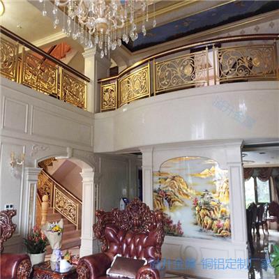 中国香港别墅酒店安装铜楼梯