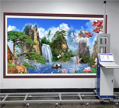 3D墙绘机多喷头墙壁背景墙绘画机户外墙面广告喷绘机5D绘画机