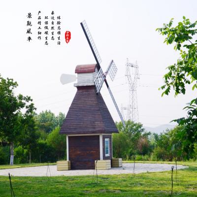 陕西1-30米景观风车防腐木风车制作荷兰风车施工厂家