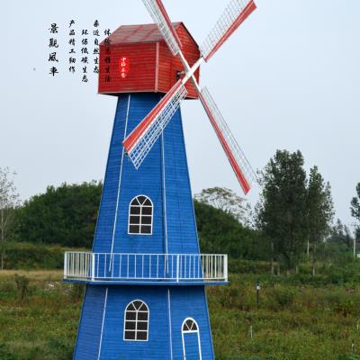 厂家直销,2019新款电动防腐木风车,智能变频,景观荷兰风车