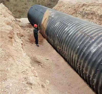内蒙古1米整装钢波纹圆管涵 公路涵洞钢制波纹管涵
